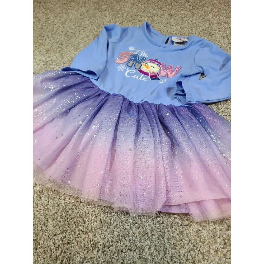 Counting Daisies long-sleeve toddler tutu‎ dress 3T
